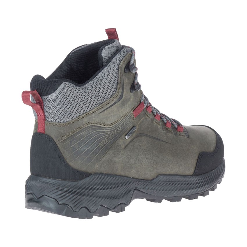 Chaussures Randonnée Merrell Forestbound Mid Waterproof Grise Homme | R.U.OWKP